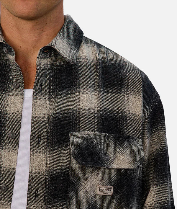 INDUSTRIE - The Alameda L/S Shirt - Charcoal Grey