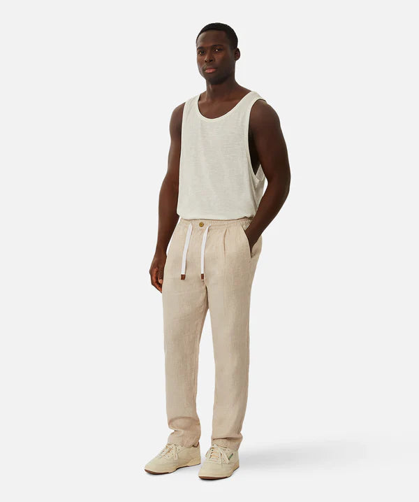 INDUSTRIE - The Capri Linen Pant - YD WHEAT