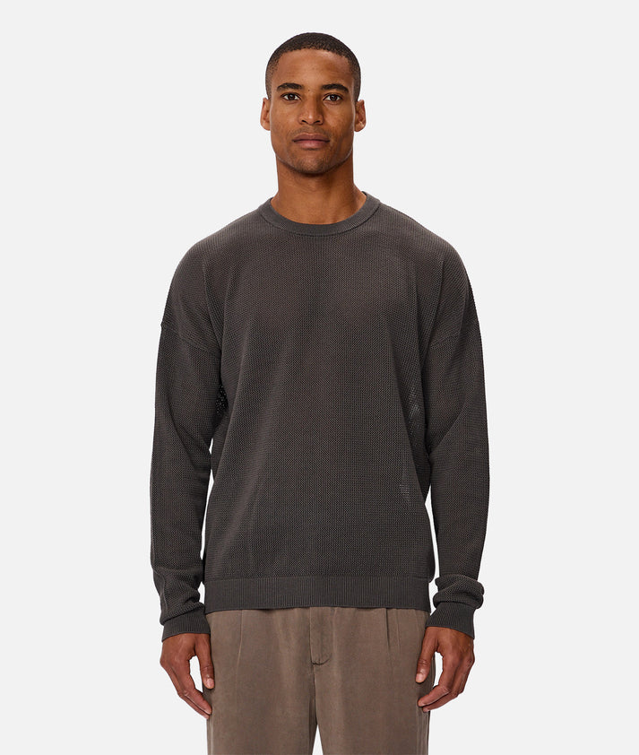 INDUSTRIE - The Nanterrie Crew Neck Knit - Onyx