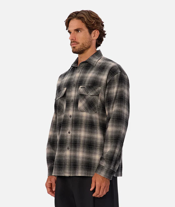 INDUSTRIE - The Alhambra L/S Shirt - Olive Combo