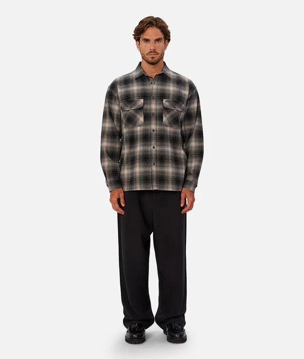 INDUSTRIE - The Alhambra L/S Shirt - Olive Combo