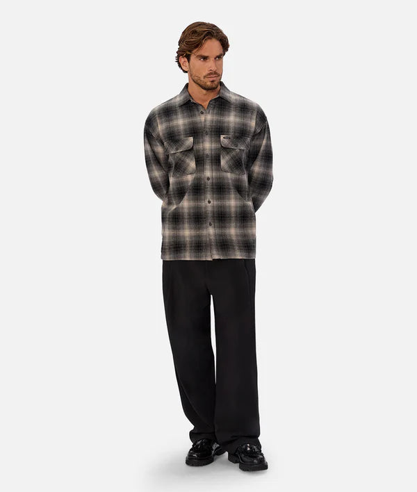 INDUSTRIE - The Alhambra L/S Shirt - Olive Combo