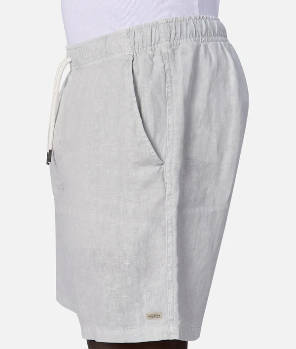 INDUSTRIE - Marina Linen Short - Silver Blue