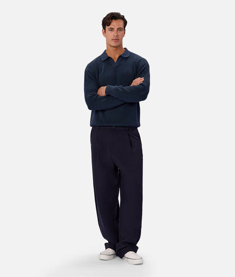 INDUSTRIE - The New England Polo Knit - PETROL 26