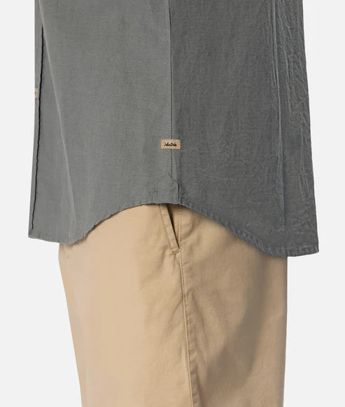 INDUSTRIE - The Tennyson Linen Blend S/S Shirt - ADRIACTIC