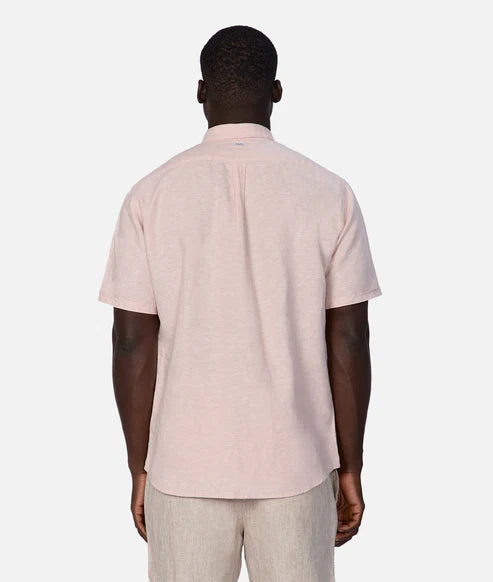 INDUSTRIE - The Tennyson Linen Blend S/S Shirt - Lt PINK