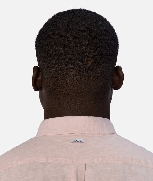 INDUSTRIE - The Tennyson Linen Blend S/S Shirt - Lt PINK