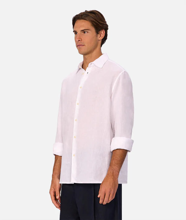 INDUSTRIE - The St Martins Long Sleeve Linen Shirt - Winter White