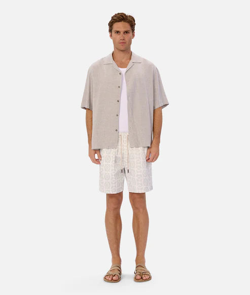 INDUSTRIE - The Saratoga Swim Short- WHT/GREY