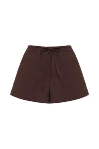 NUDE LUCY - Cerie Poplin Short - CHOCOLATE