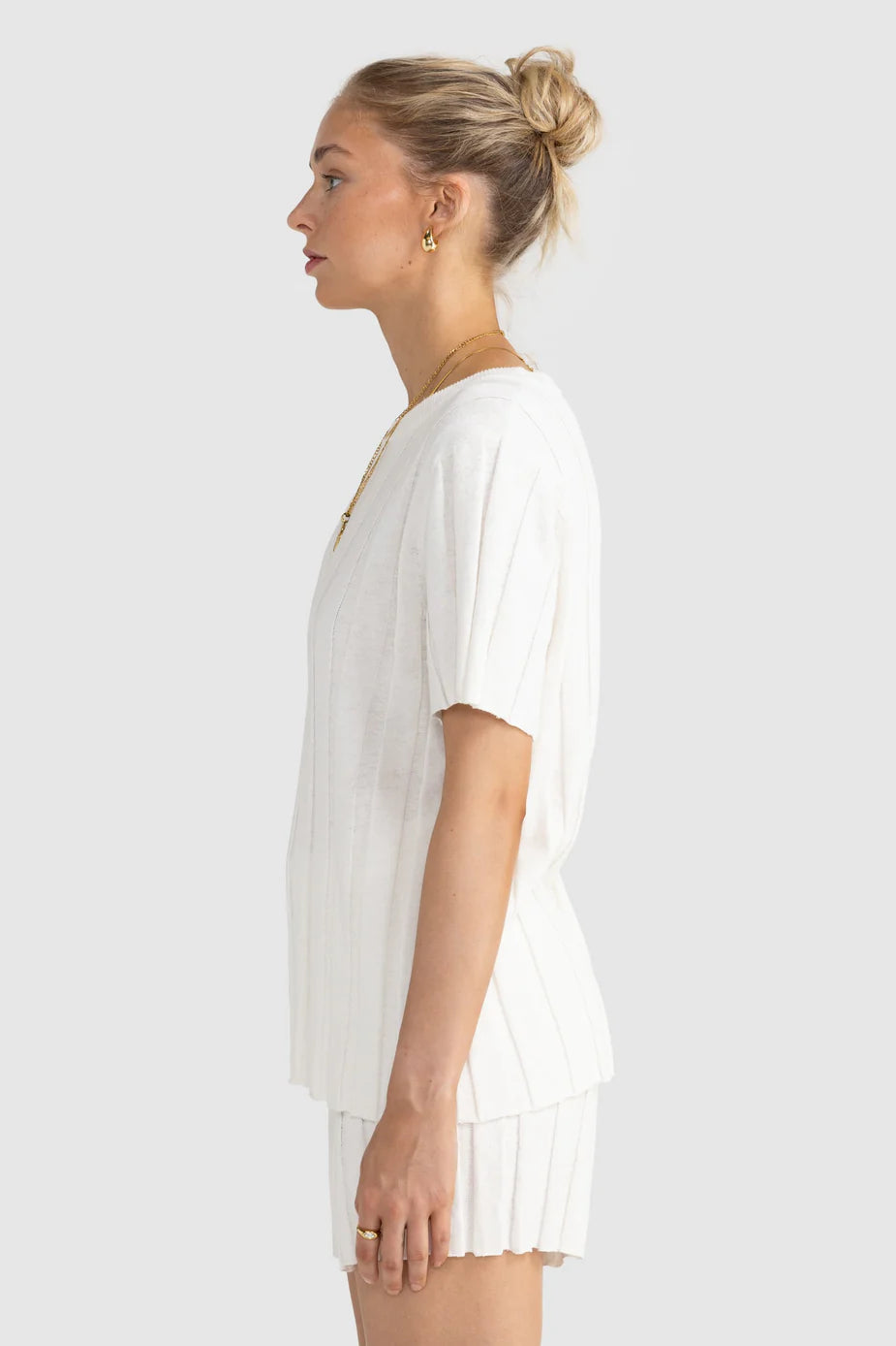ORTC - Amara - Relaxed Knit Shorts - WHITE