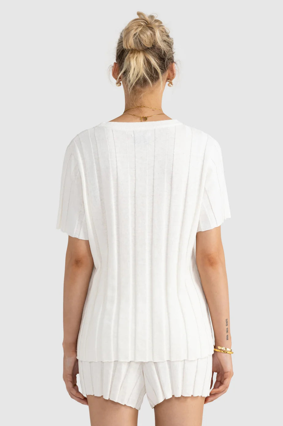 ORTC - Amara - Relaxed Knit Shorts - WHITE