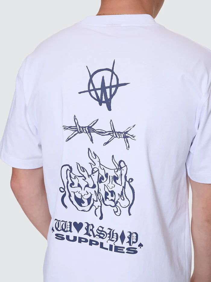 WORSHIP - Scratch Tee - White