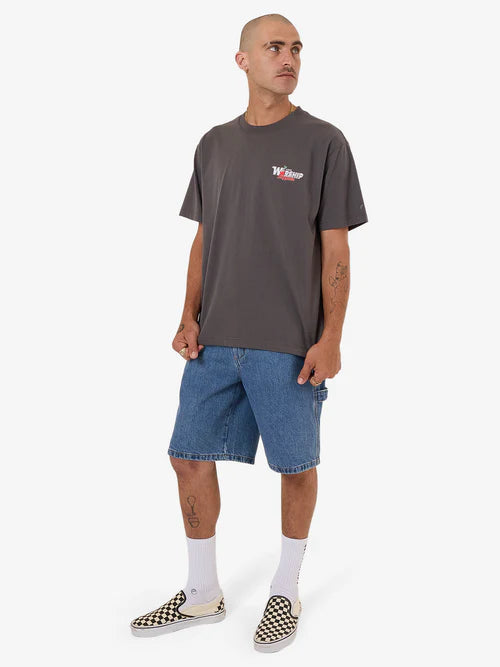 WORSHIP - Glazed And Confused Tee - Worn Black