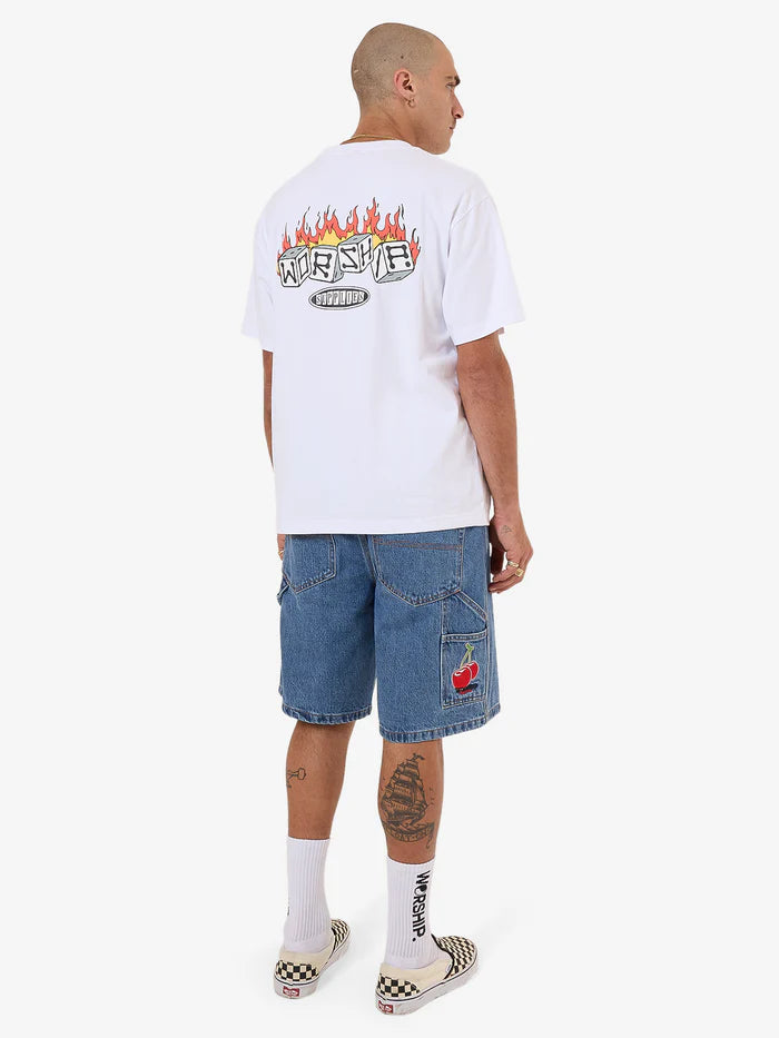 WORSHIP - Snake Eyes Tee - White
