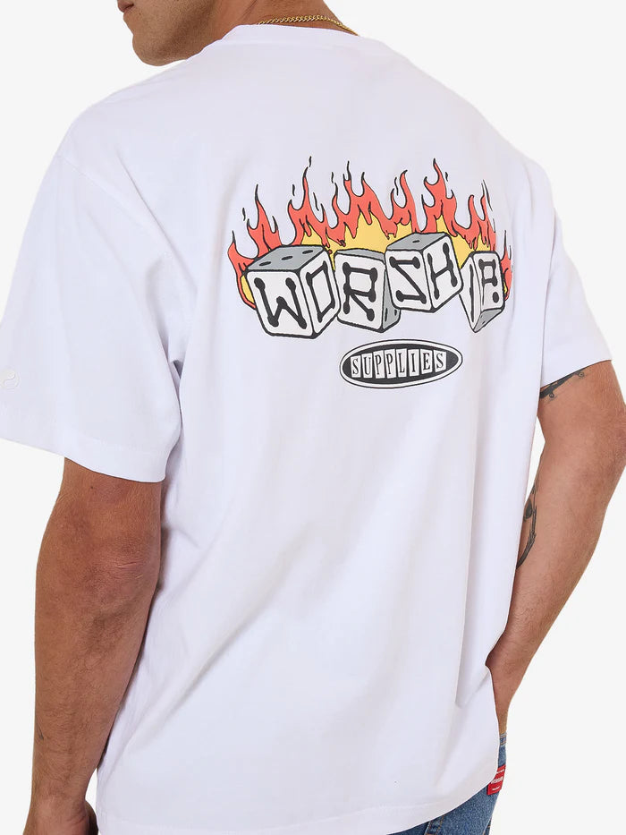 WORSHIP - Snake Eyes Tee - White
