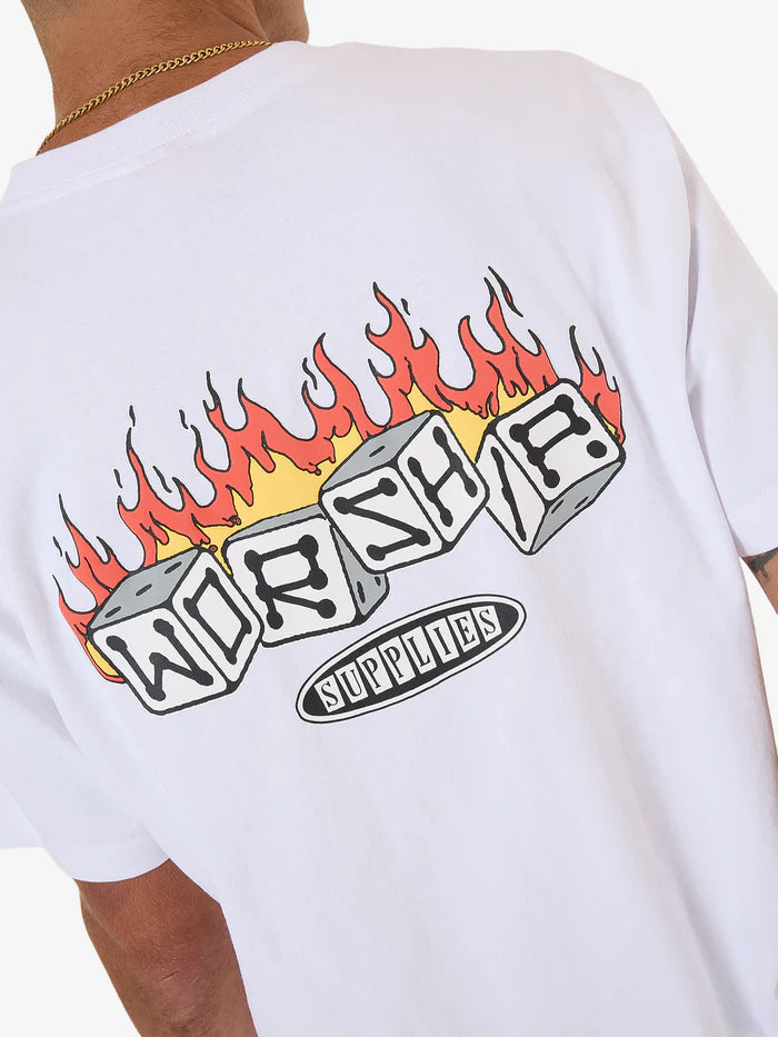 WORSHIP - Snake Eyes Tee - White