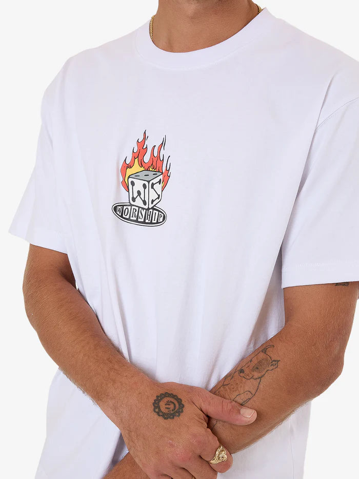 WORSHIP - Snake Eyes Tee - White