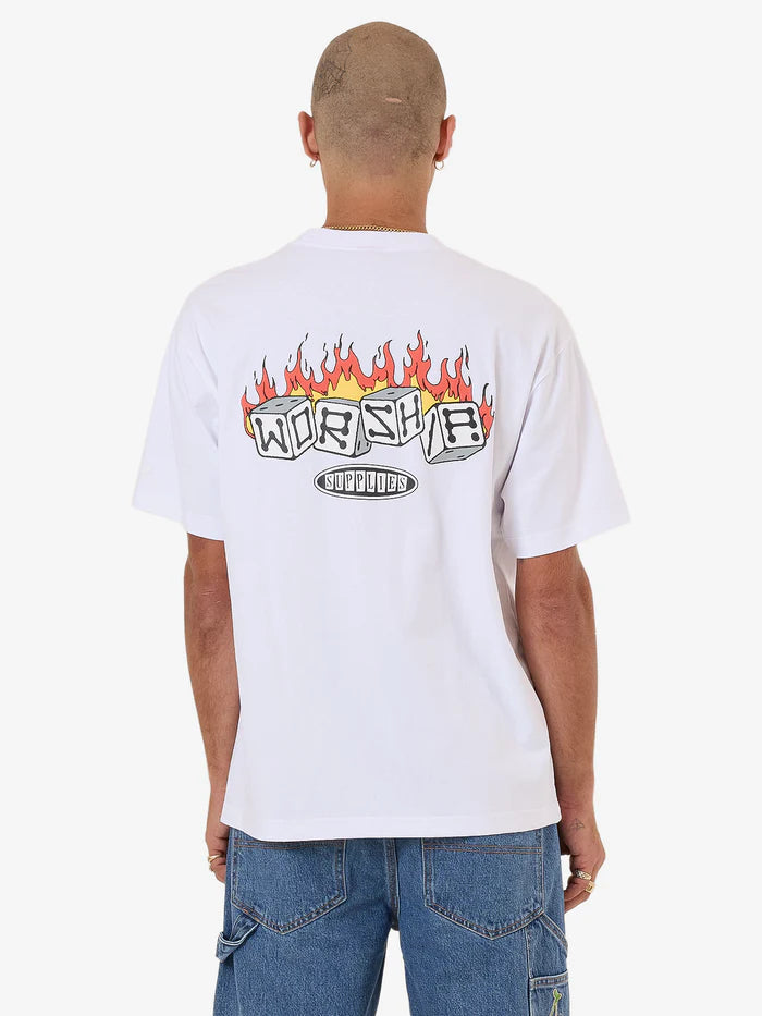 WORSHIP - Snake Eyes Tee - White