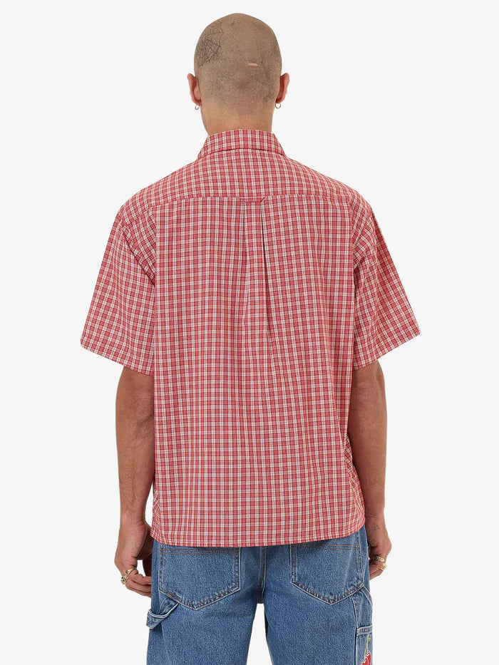 WORSHIP - Glazed And Confused Short Sleeve Shirt - Cherry Red