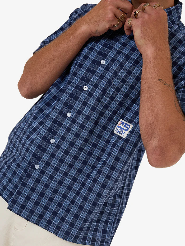 WORSHIP - Removal Short Sleeve Shirt - Bell Air Blue