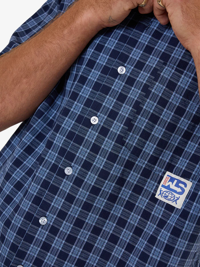 WORSHIP - Removal Short Sleeve Shirt - Bell Air Blue