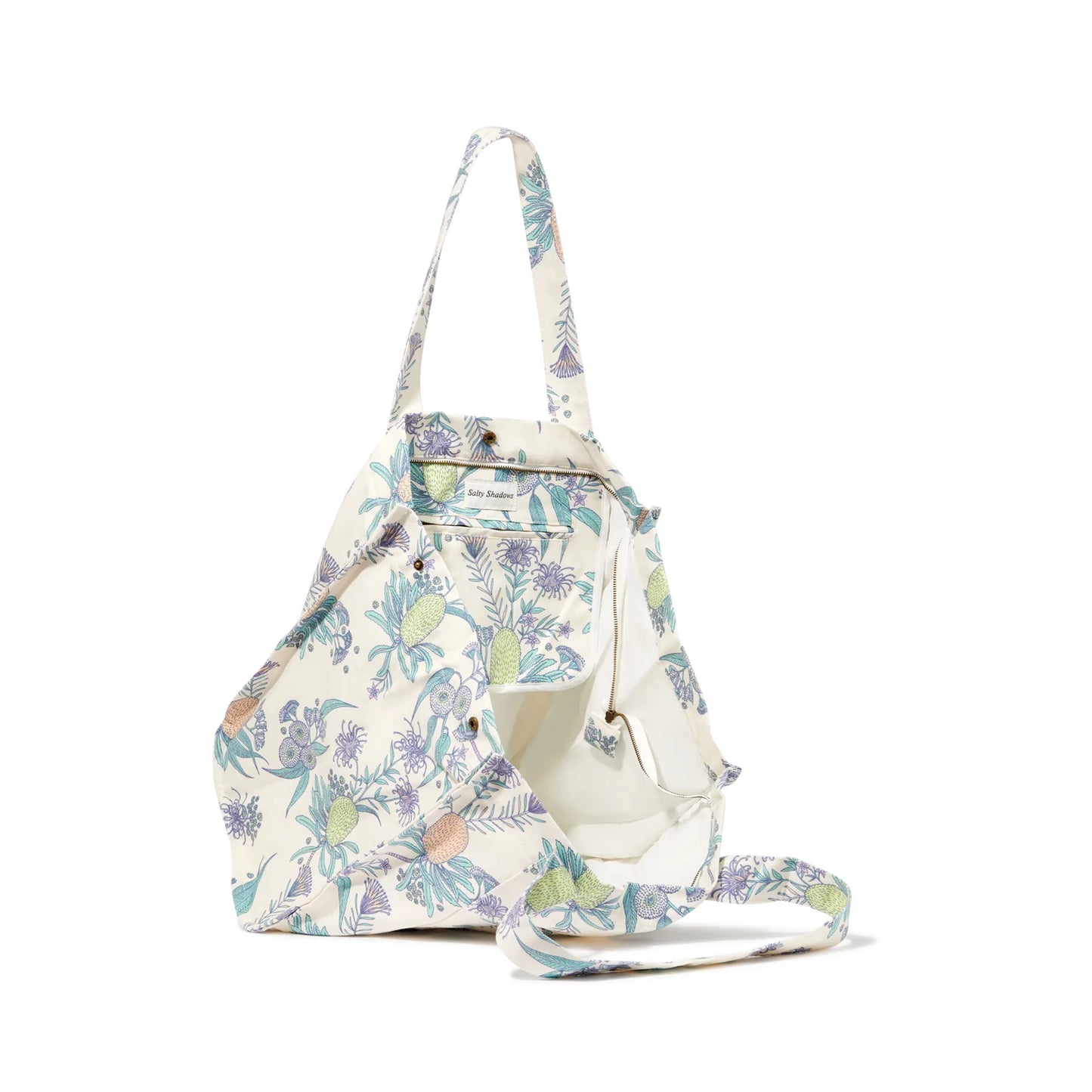 Salty Shadows - Native Oversized Canvas Beach Bag