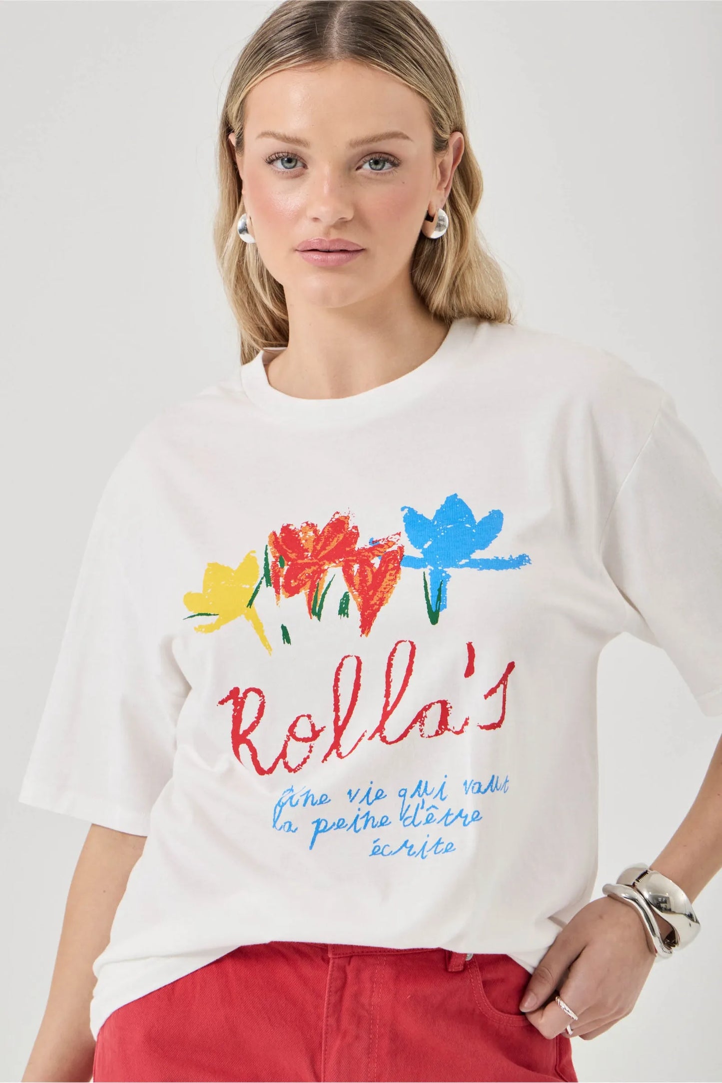 ROLLA'S - Off Duty Tee Pop - Vintage White