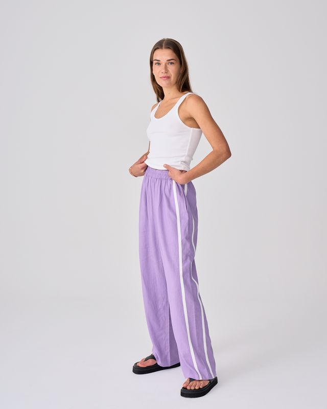 NEAR THE SEA - Linen Racer Pant - Lilac