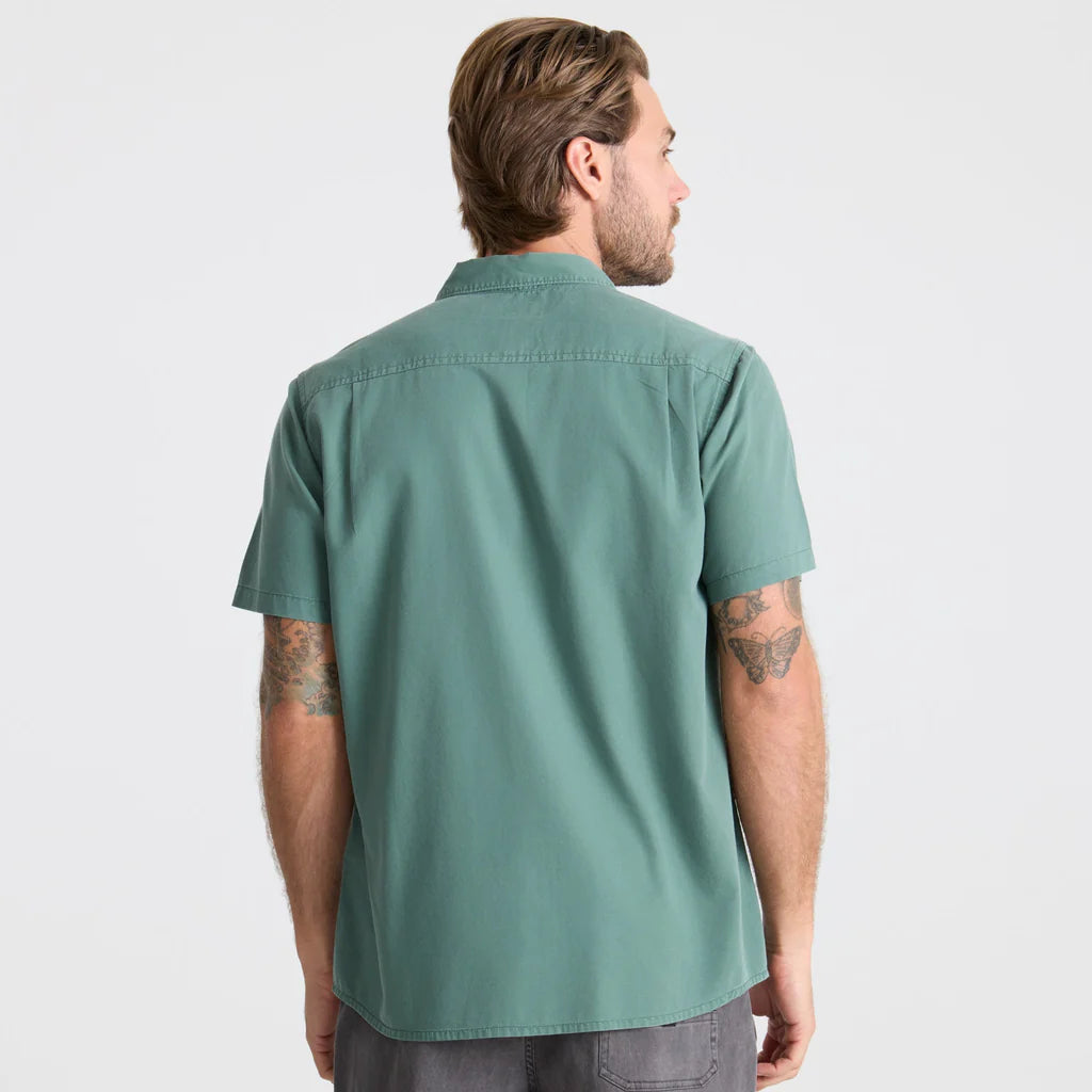 ROARK - Made to Fade SS Woven - Washed Slate Green