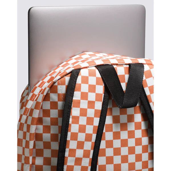 VANS - Old Skool Check Backpack - Carnelian