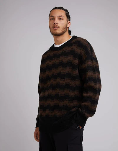 SILENT THEORY - Wave Crew Knit - STRIPE