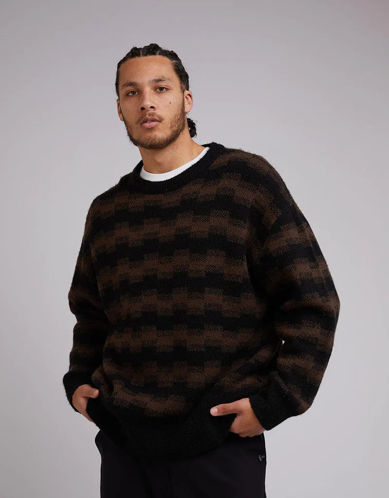SILENT THEORY - Wave Crew Knit - STRIPE