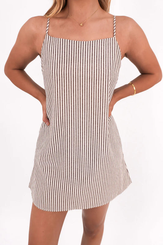 SILENT THEORY - SUNDAY MINI DRESS - CHOCOLATE