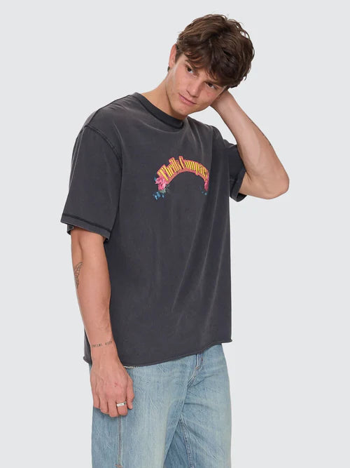 THRILLS - Fury Box Oversize Cropped Tee - TEMPLE GREY