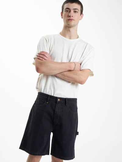 THRILLS - SLACKER DENIM SHORT MIDNIGHT BLUE