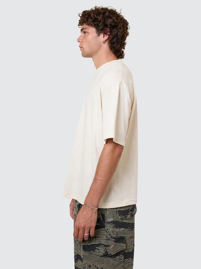 THRILLS - Cheap Thrills Embro Box Fit Oversize Cropped Tee - Unbleached
