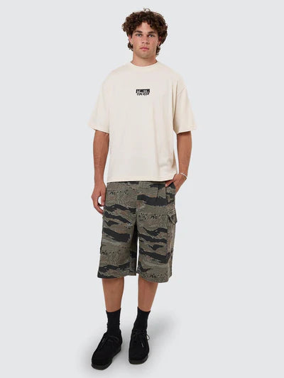 THRILLS - Cheap Thrills Embro Box Fit Oversize Cropped Tee - Unbleached