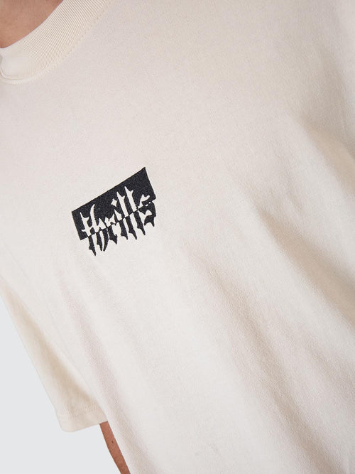 THRILLS - Cheap Thrills Embro Box Fit Oversize Cropped Tee - Unbleached