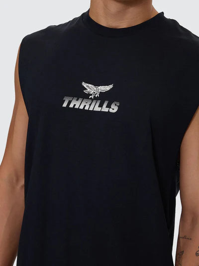 THRILLS - Paradise Before Anarchy Merch Fit Muscle Tee - Washed Black