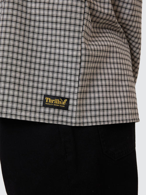 THRILLS - Union Short Sleeve Check Shirt - Light Stone