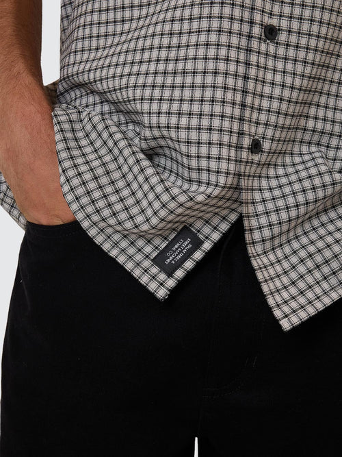 THRILLS - Union Short Sleeve Check Shirt - Light Stone