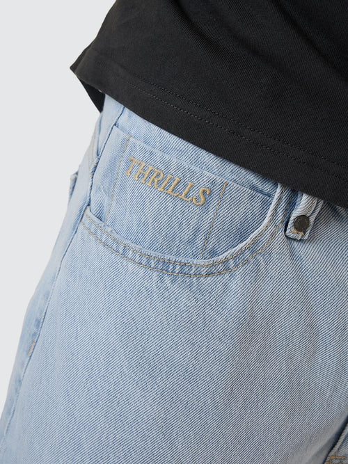 THRILLS - Infinite Dopamine Slacker Denim Short - Light Ash Blue