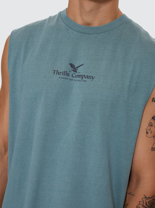 THRILLS - A Haven For The Restless Merch Fit Muscle Tee - Green Coast