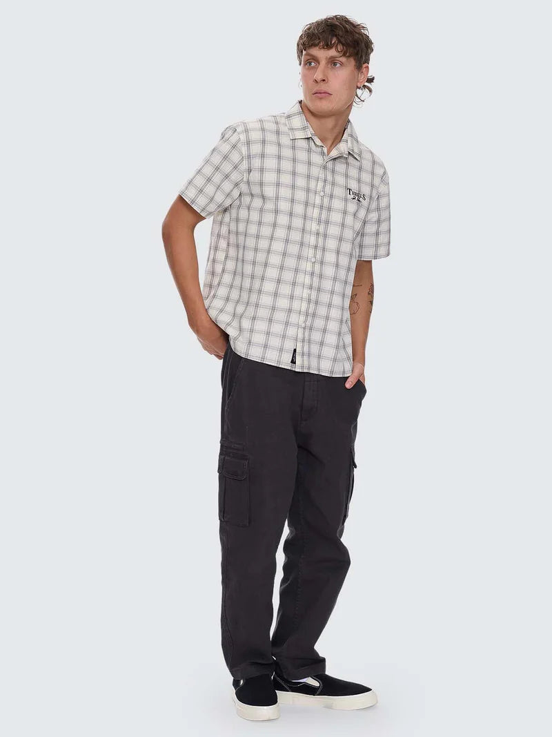 THRILLS - Touch The Sky Check Short Sleeve Cropped Shirt