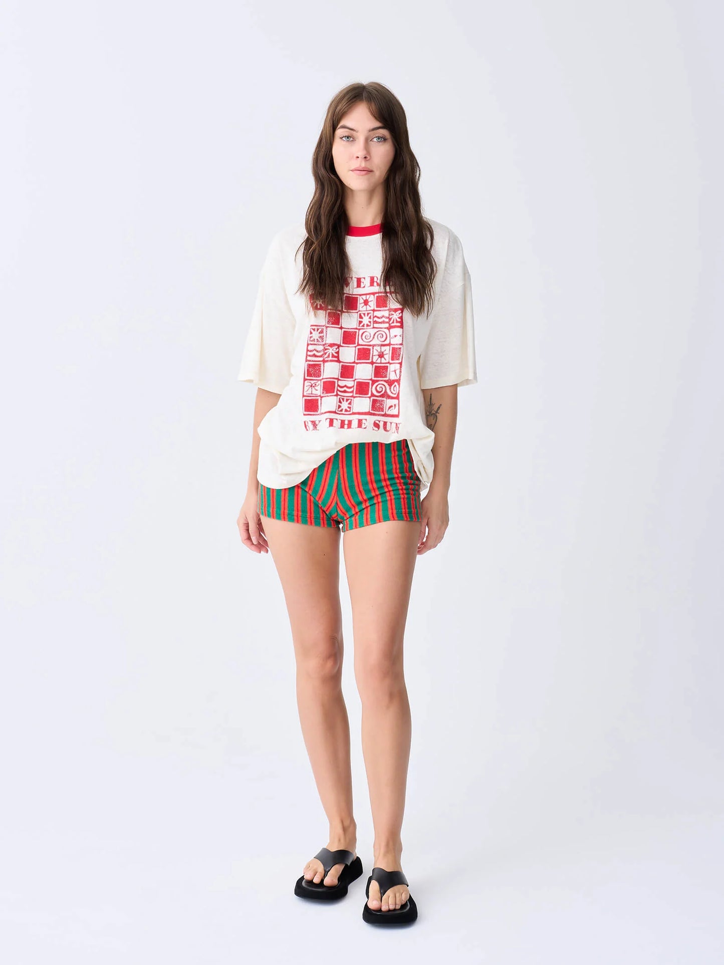 NEAR THE SEA - Terry Shorts - Emerald