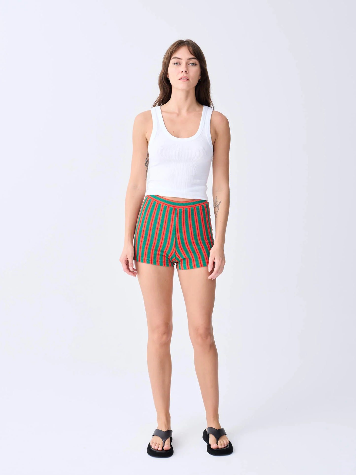 NEAR THE SEA - Terry Shorts - Emerald