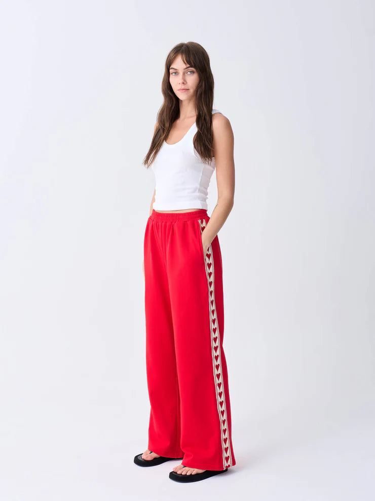 NEAR THE SEA - Racer Track Pant - Red