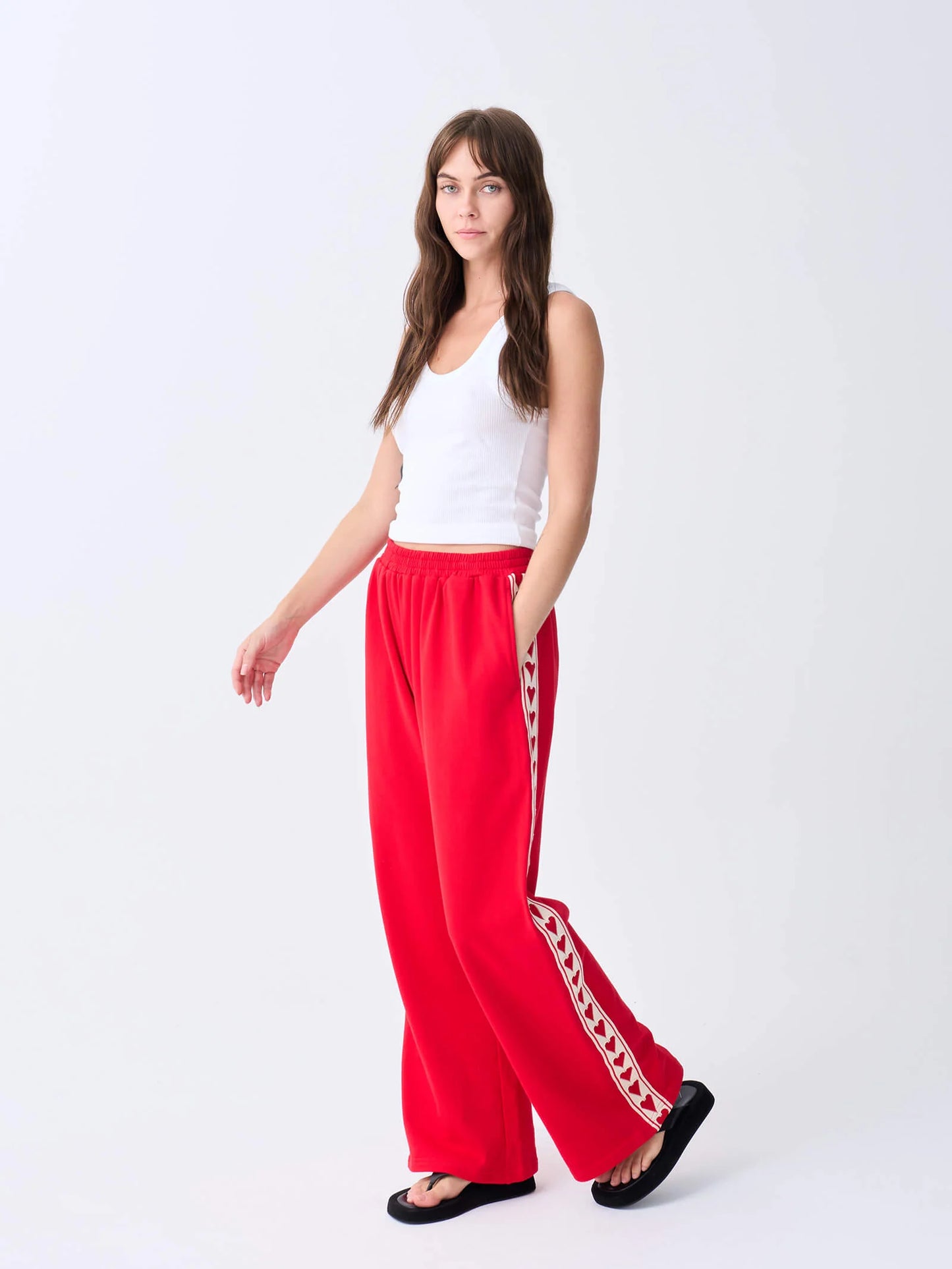 NEAR THE SEA - Racer Track Pant - Red