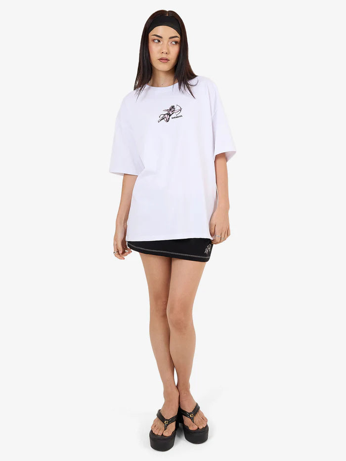 WORSHIP - Cherub Relaxed Fit Tee - WHITE